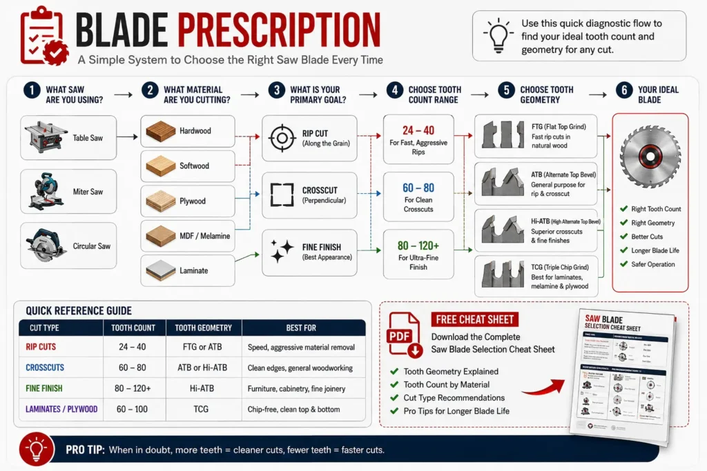 Blade Prescription Saw Blade Selection Guide