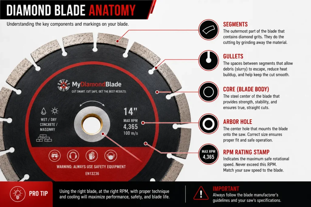 Diamond Blade Anatomy Infographic