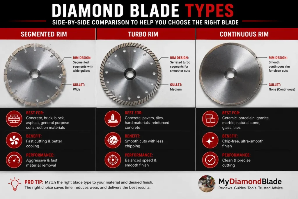 Diamond Blade Types Comparison Guide 1