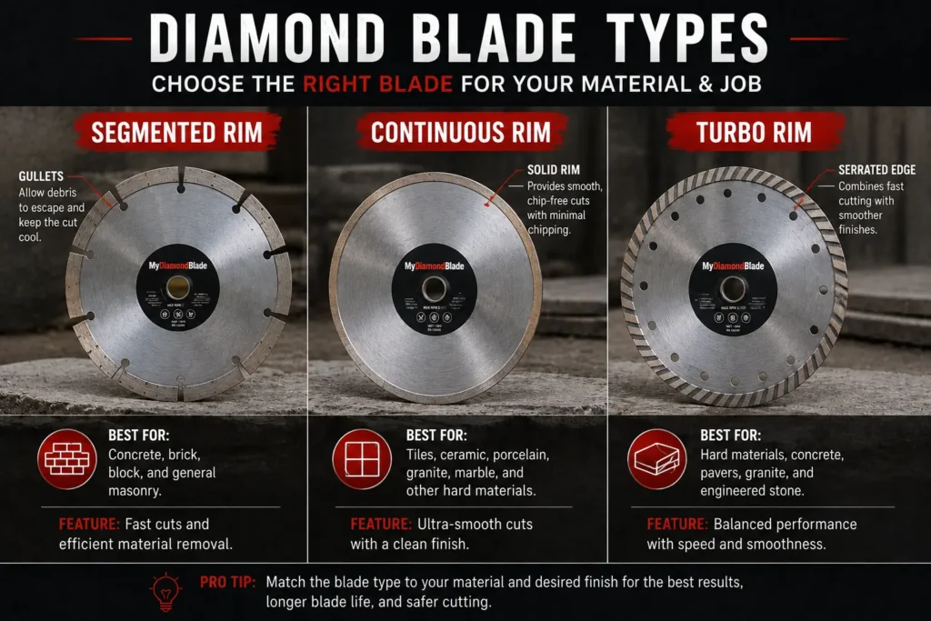 Cutting Concrete with a Circular Saw: Blade Selection, Safety and Techniques 5 Diamond Blade Types Comparison Guide
