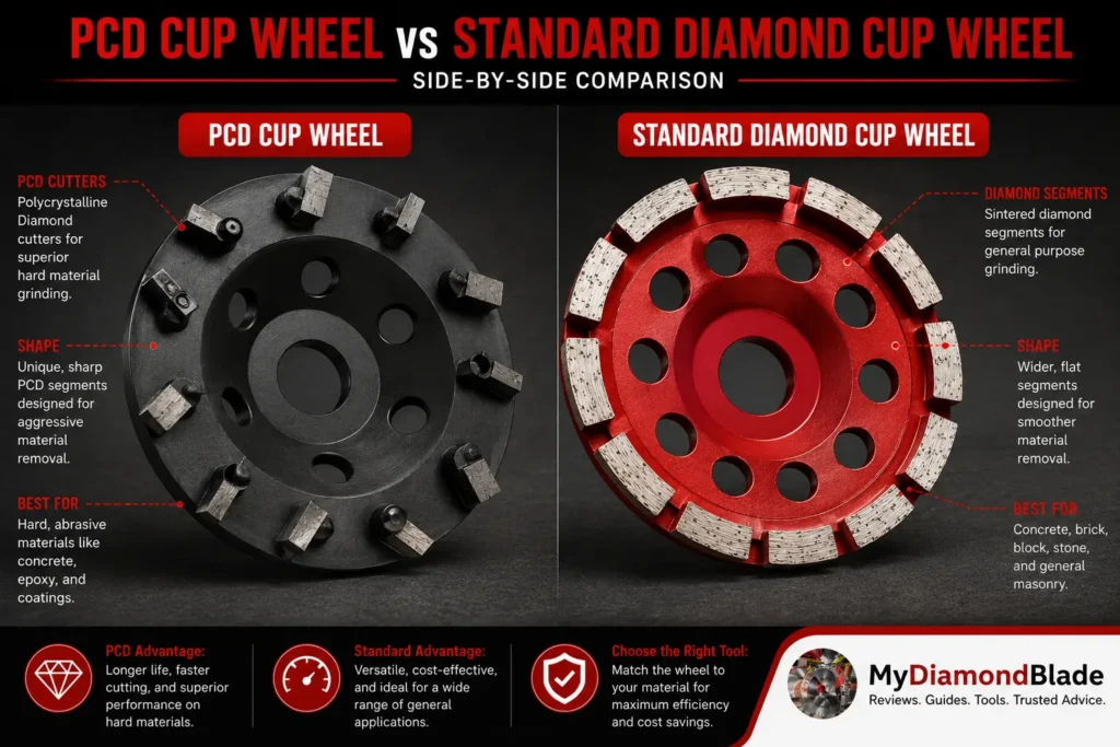 PCD vs Standard Diamond Cup Wheels