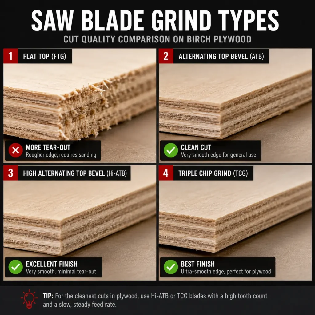 Saw Blade Tooth Geometry: A Practical Guide to Clean Cuts 6 Saw Blade Grind Types Compared