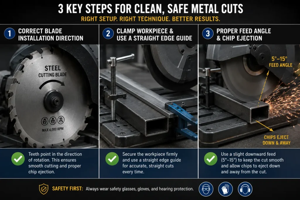 Three Steps for Clean Metal Cuts