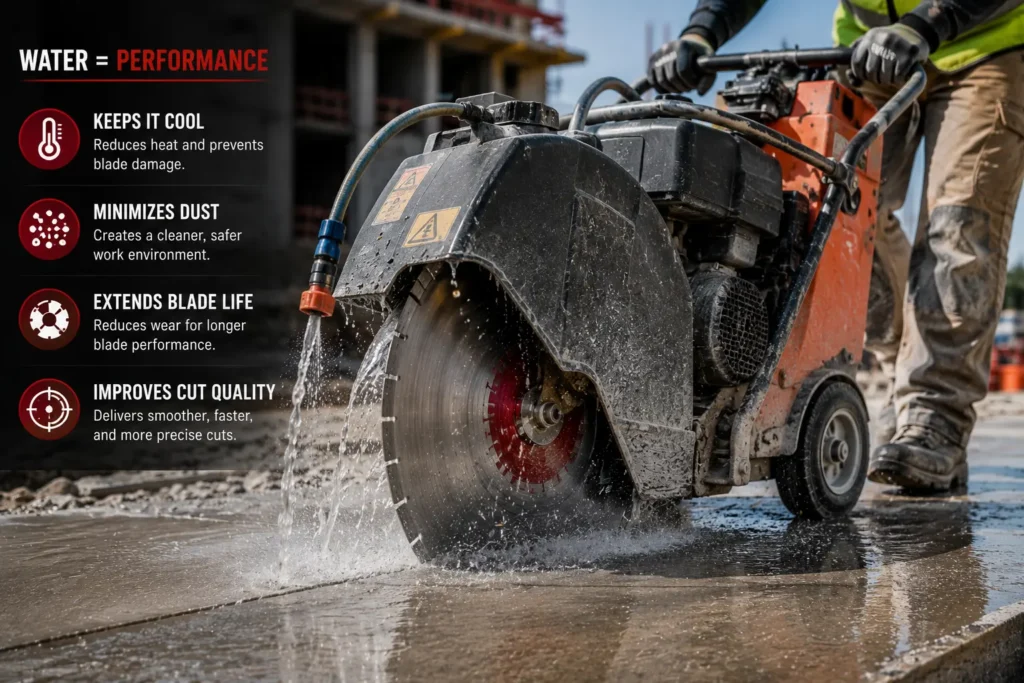 Water Powered Concrete Cutting Performance