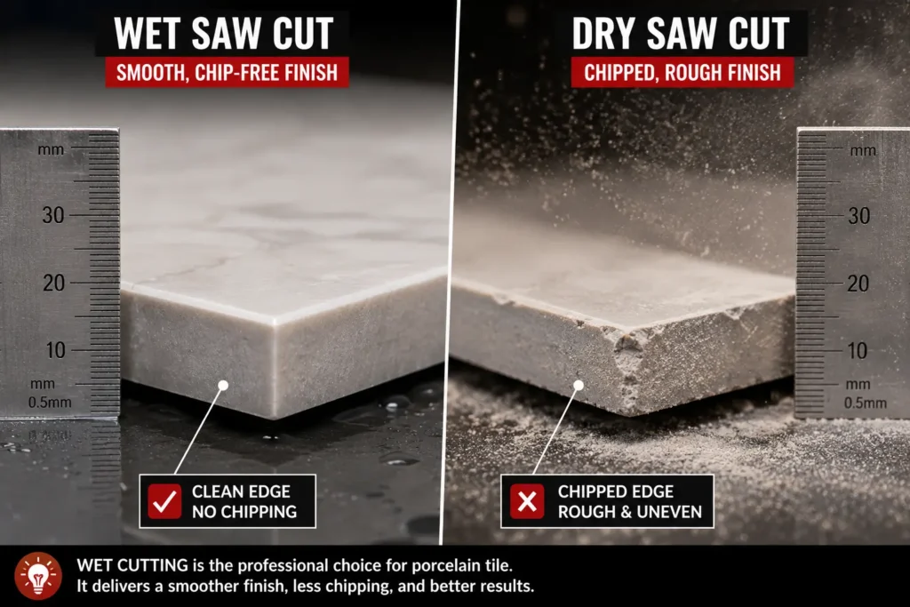 Wet vs. Dry Tile Cutting Comparison