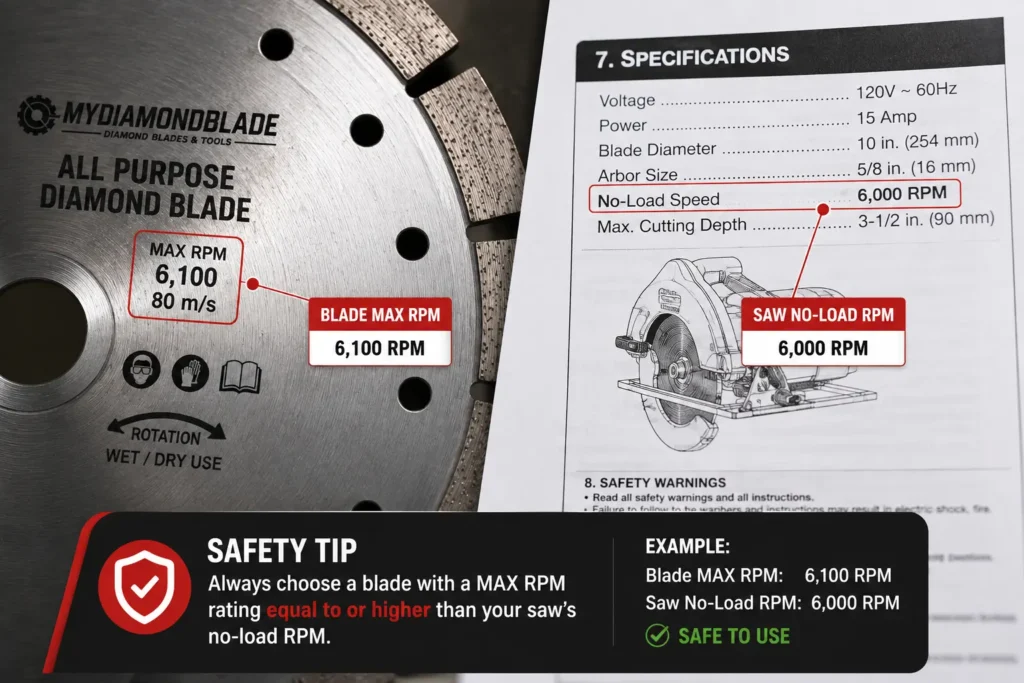 Diamond Blade RPM Safety Guide