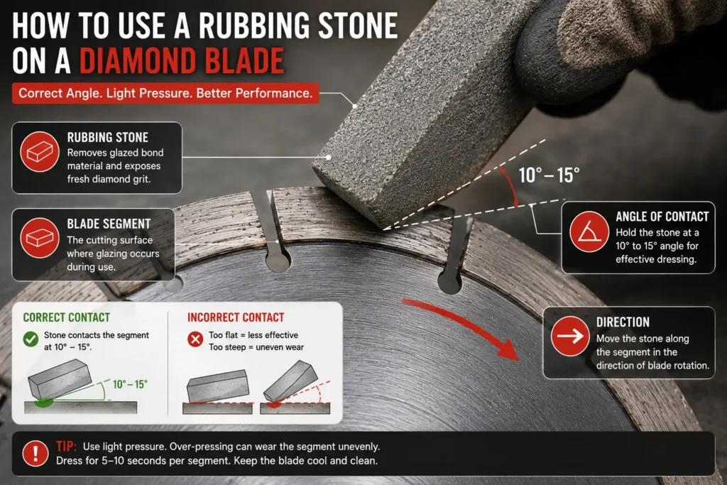 How to Restore a Glazed Diamond Blade: Dressing Methods That Work 26 Rubbing Stone Diamond Blade Guide