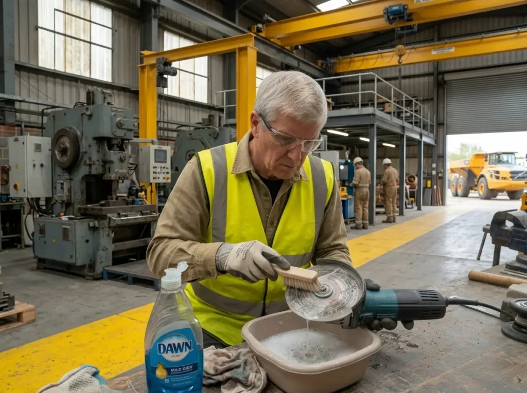 How to Restore a Glazed Diamond Blade: Dressing Methods That Work 33 cleaning a diamond blade with a brush