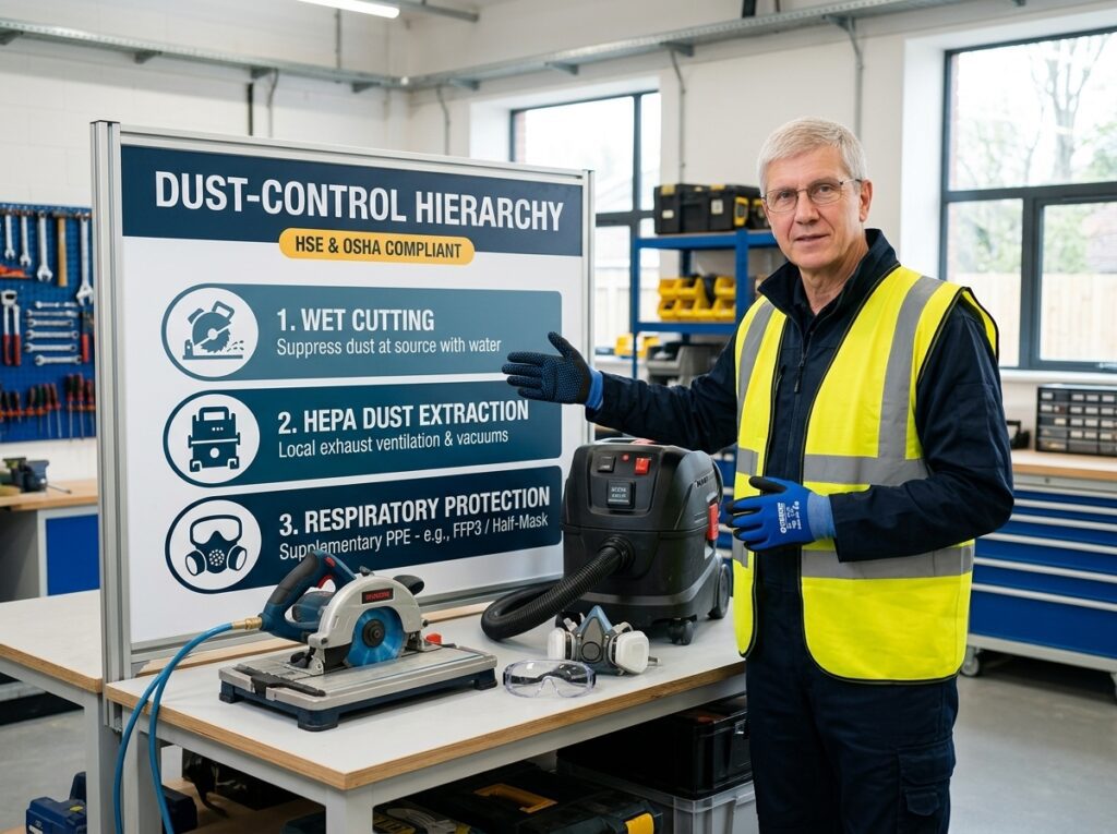 Dust control hierarchy infography