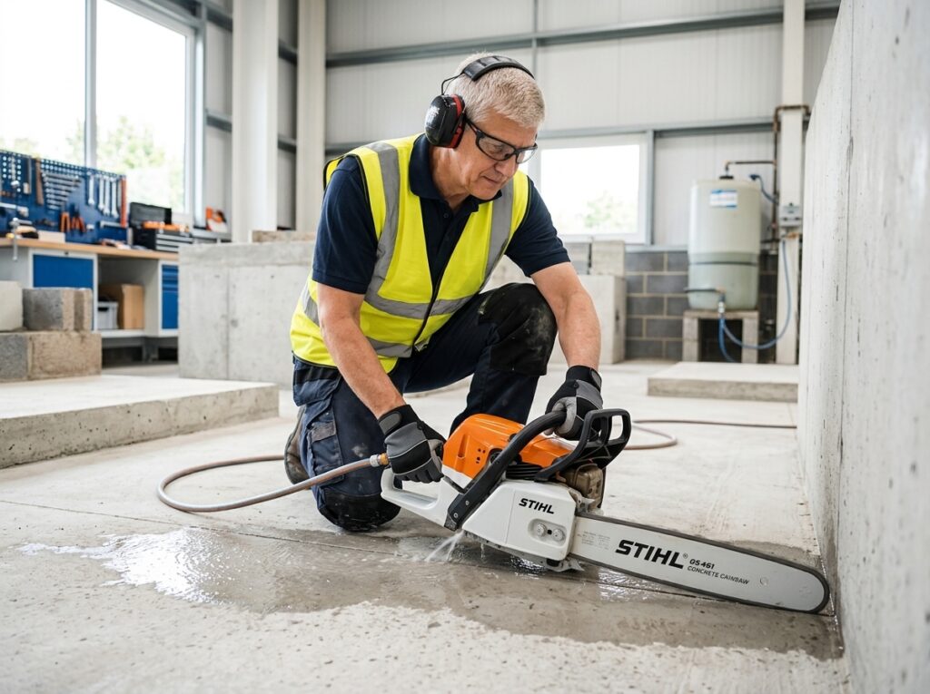 Stihl concrete saw flush cut